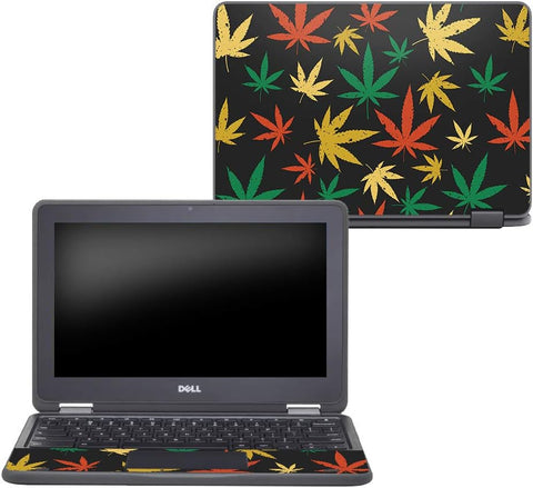 MightySkins Skin Compatible with Dell Chromebook 11" 3189 - Rastafari Kush | Protective, Durable, and Unique Vinyl Decal wrap Cover | Easy to Apply, Remove, and Change Styles | Made in The USA