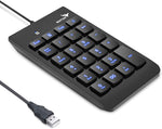 Rottay Backlit Number Pad, Wired Numeric Keypad Silent Keyboard Extensions External 10 Key USB Keypad for Laptop & PC