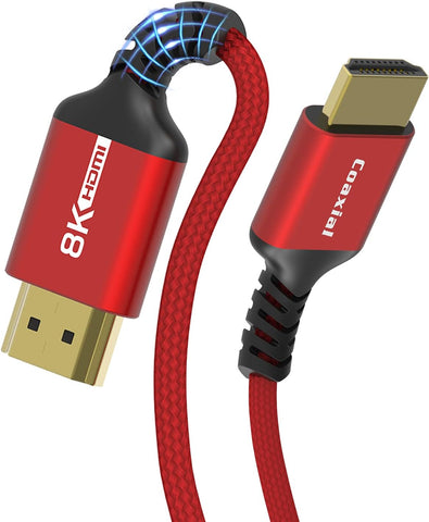 Simyago HDMI 2.1 Cable, Ultra Thin and Soft 8K 60Hz HDMI2.1 Coaxial Cable, 4K 120Hz, 48Gbps, eARC, HDR HDCP2.2 is Suitable for Fire TV/Roku TV/PS5/PS4/Xbox Series X(4.9FT/1.5M)