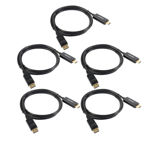 Anbear Display Port to HDMI Cable, Gold Plated Displayport to HDMI Cable 6 Feet(Male to Male)