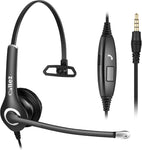 Cell Phone Headset with Microphone Noise Cancelling for iPhone Samsung Laptop PC, 3.5mm Computer Headphones for Home Office Classroom Skype Zoom Business Call Center, Clearer Voice, Ultra Comfort