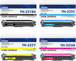 TN221 Toner Cartridges TN225 Toner: Compatible for TN-221BK TN-225 C/M/Y Toner Replacement for Brother HL-3170CDW MFC-9130CW MFC-9330CDW MFC-9340CDW HL-3140CW HLL3170CDW MFC-9140CDN Printer(4-Pack)