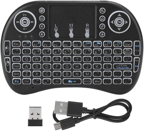 2.4G Small Wireless Keyboard Mouses Wireless KeyboardFlymouse with Backlight Dual Mouse Left and Right Button Design for Set?top Box, Intelligent TV