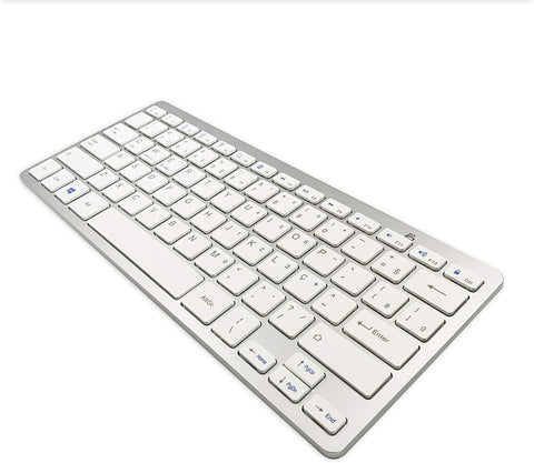 Meega Wireless Portuguese Keyboard, Minority Language Ultra Thin Lightweight Silent Bluetooth Keyboards for Laptop/Computer/Surface/Desktop/Smart TV