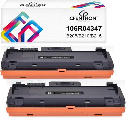 CHENPHON Compatible Toner Cartridge Replacement for Xerox B205 B210 B215 106R04347 106R04346 Toner, High Yield 3,000 Pages use for Xerox B210DNI B205NI B215DNI Printer, (Black 2-Pack)