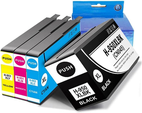 950XL 951XL 950 951 XL High Yield Ink Cartridge Replacement for Officejet Pro 8600 8610 8620 8630 Printer,4 Combo Pack