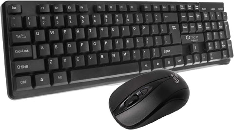 Wireless Keyboard and Mouse Combo CB1 Full-Size Keyboard Layout with Number Pad, Ergonomic Mouse and Wireless 2.4Ghz Connection with Included Nano USB Receiver