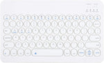 Lazmin112 Wireless for Bluetooth Keyboard, Ultra-Thin Retro Punk Bluetooth Keyboard with Multifunction Buttons for Windows/OS X/Android/iOS(White)