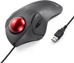 SANWA Wired Ergonomic Trackball Mouse, Optical Rollerball Mice, Programmable Silent Buttons, 44mm Trackball, 600/800/1200/1600 Adjustable DPI, Compatible with MacBook, Laptop, Windows, macOS