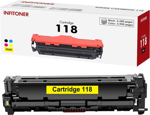 118 Toner Cartridge Yellow 1-Pack Replacement for Canon 118 Toner Cartridge Color ImageCLASS MF8350cdn MF8380cdw MF8580cdw MF726cdw MF729cdw LBP7660cdn LBP7200cdn Printer Ink