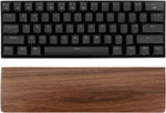 Linkidea Wooden Keyboard Wrist Rest for 61Keys 60% Compact Keyboard, Compact Gaming Mechanical Keyboard Wrist Rest Hand Palm Pad, for Office, Computer, Laptop Typing, Gaming (Black Walnut)