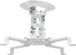 WALI Projector Ceiling Mount, Universal Low Profile Projector Mount with Retractable Arms and Multiple Adjustment Function (PM-002-W), White