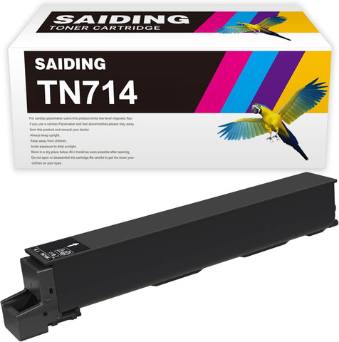 SAIDING Compatible Toner Cartridge Replacement for Konica TN714 TN714K TN-714 ACYP030 for Minolta Bizhub 750i Printer (1 Black)