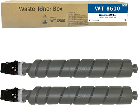 LCL Compatible Waste Toner Bottle Replacement for T1902ND0UN0 WT-8500 Waste Toner Container Box Cartridge for Kyocera Copystar P8060cdn Kyocera ECOSYS P4060dn P8060cdn TASKalfa 2552ci (2-Pack )