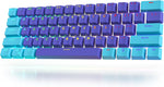 Taeeiancd PBT Keycaps for 60 Percent Mechanical Gaming Keyboard OEM Profile 61 Keycaps Set with Key Puller for Cherry MX Switches (Purple)