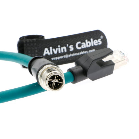 Alvin’s Cables M12 8 Pin Male to RJ45 Shielded Ethernet Cable M12 X Coded 8 Position Cat6a Cable for Cognex Industrial Camera 3.2ft/1M