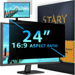 24 Inch Computer Privacy Screen Filter for 16:9 Widescreen Monitor - Stary Privacy Shield and Anti-Glare Protector