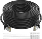 Adoreen Cat 6 Ethernet Cable 150 ft-Black, High Speed Internet Cable (4 Colors for Selection) Support POE Gigabit Cat6 Cat 5e Cat 5 Cable Long Flexible Network Cable RJ45 Patch Cord+15 Ties