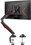 MOUNT PRO Single Gaming Monitor Stand - Mechanical Spring Monitor Mount, Adjustable Gaming Monitor Arm with C Clamp and Grommet Mounting Base - Fits for Computer Screen up to 32”, VESA 75x75, 100x100