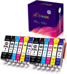 Mutikor Compatible Ink Cartridge Replacement for Canon 280 281 XXL PGI-280 CLI-281 Use with Canon PIXMA TS9120 TS8120 TS8220 TS8320 (2PGBK 2BK 2C 2M 2Y 2PB) 12 Pack