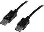 StarTech.com 50ft (15m) Active DisplayPort Cable - 4K Ultra HD DisplayPort Cable - Long DP to DP Cable for Projector/Monitor - DP Video/Display Cord - Latching DP Connectors (DISPL15MA), Black