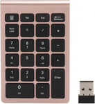 ASHATA Numeric Keypad,22 Keys Numeric Keypad USB 2.4G Wireless Mini Ergonomic Keyboard with Receiver,Support for Android, for Windows, for Mac OS Systems.(Rose Gold)