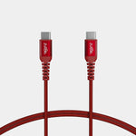 zutBe Shield USB-C Braided Cable with Kevlar USB-C to USB-C 60W Cable PD Charging Cable for iPad Pro/iPad Air 4 iPad Mini 6 Samsung Phones Switch Google Pixel LG OnePlus and More (10ft Red)