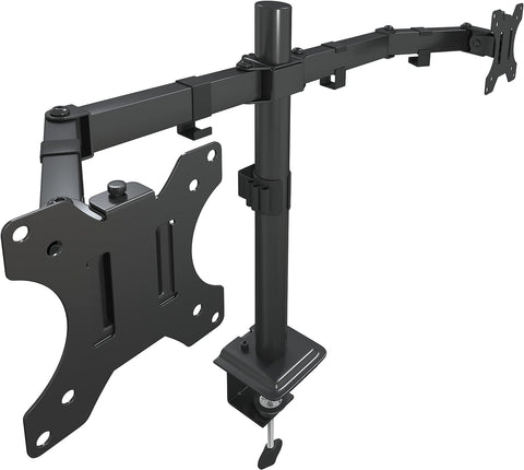 Dual Monitor Arm - Monitor Stand - Fully Adjustable Motion (Rotation/Tilt/Swivel) VESA Desk Mount 75x75 100x100 - Up to 27 inch 17.6 LB - PC/Computer Display Screen Riser - Tupavco TP1704