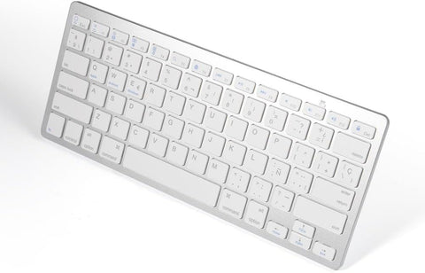 Spanish Keyboard, 78-Key Spanish Wireless Bluetooth Ultra Slim Keyboard Portable Keyboard Compatible with Windows 2000, NT, XP, Vista, Mac iOS.