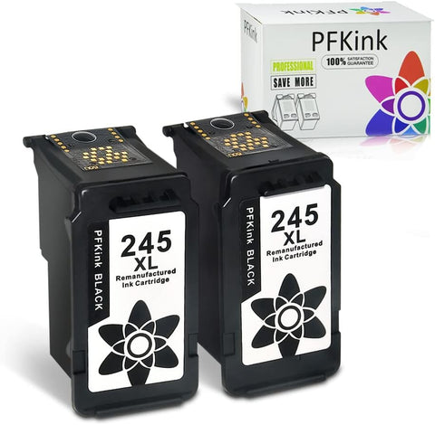 PFKink 245XL Black Ink Cartridge Replacement for Canon PG-245 PG-245XL PG 245 245XL 245 XL PG-243 Used in Canon PIXMA MX492 MX490 MG2920 MG2420 MG2520