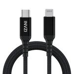 INVZI USB C to Lightning Cable with MFi Certified, 6.6ft Fast iPhone Charger Nylon Braided for iPhone 14 Pro Max/Pro/Mini, iPhone 13 Pro Max, iPhone 12 Pro, iPhone 11, se, iPad 9, 8, Airpods Pro 3