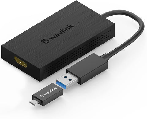 WAVLINK USB 3.0 to HDMI UHD Universal Video Display Adapter Supports up to 6 Monitor displays, 2560x1440@60Hz External Video Adapter Support Windows & Mac 10.Later & Android 7.0 Later