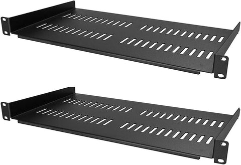 Ares Vision 210mm (8.3" Depth) Heavy Duty 19'' Wide Fixed Shelf for Server Cabinet, only 2 Posts. 7 Year Warranty! (2 Pack)