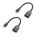 Cable Matters 2-Pack 8K / 4K 120Hz Micro HDMI to HDMI Adapter (Micro HDMI Adapter) in Black, 6 Inches with HDR Support for Raspberry Pi 4 (RPI4) and More