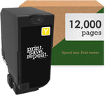 Print.Save.Repeat. Lexmark 74C1HY0 Yellow High Yield Toner Cartridge for CS725 [12,000 Pages]