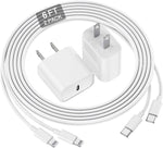 iPhone 13 12 Fast Charger, [MFi Certified] USB C to Lightning Cable 6Ft with 20W Apple USB-C Charging Block, Fast Wall Plug with Cord for iPhone 13 12 11 Pro/Mini/Pro Max/X/8/iPad, 2 Pack