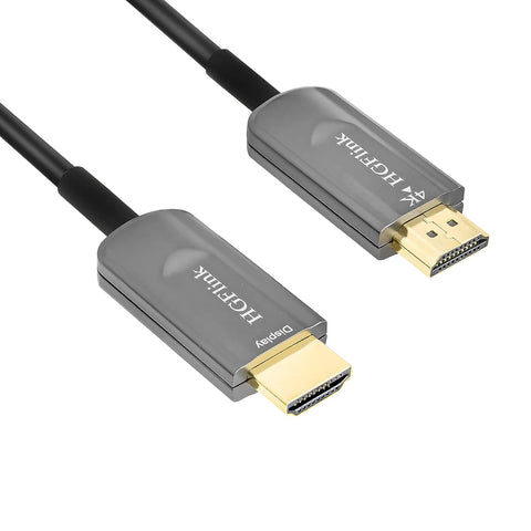 4K HDMI Fiber Optic Cable 82ft HGFlink High Speed 18Gbps Supports 3D 4K60Hz 4:4:4 True HD Dolby 7.1 Vision HDR10 eARC HDCP2.2 Compatible with UHD TV PS5 PS4 Blu-ray PC Projector Monitor LCD Laptop etc