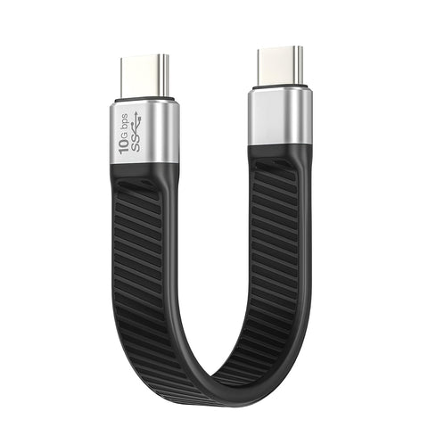 LamToon Short USB C to USB C Cable, USB 3.2 Gen 2 Type C Cable 10Gbps Data Transfer 100W PD Fast Charge Cable FPC Design, 4K@60Hz Video Output, Thunderbolt 3 Compatible for MacBook Pro, iPad Pro