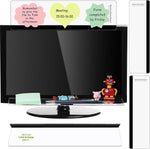 3 Pieces Message Board Multifunction Side Panel Memo Top Mount Acrylic Transparent Sticky Note Holder for Screen Cabinet, (Left and Right)