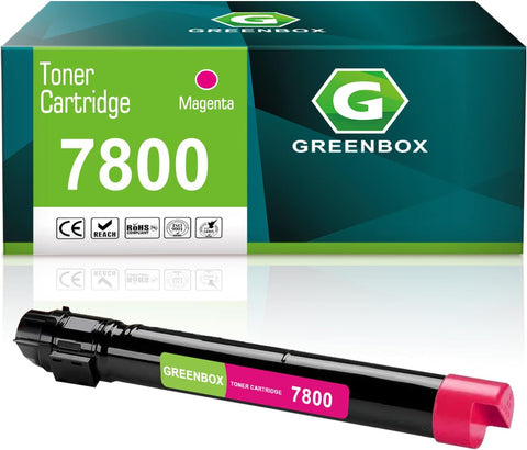 GREENBOX Compatible 7800 High Yield Magenta Toner Cartridge Replacement for Xerox 106R01567 for Phaser 7800 7800DN 7800DX 7800GX Printer (1 Pack)