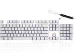 Jokym store Keycaps,OEM Profile Custom Keycaps Transparent Layer,Compatible Cherry MX/Outemu/Gateron/Optical Switch,61/87/104 Double Shot Backlit PBT Keycaps ?with Puller(Only Keycaps) (White)