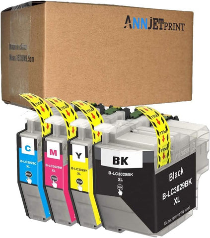 4 Pack Compatible Ink Cartridge Replacement for Brother LC3029 LC 3029XXL, for Brother MFC-J5830DW MFC-J6535DW MFC-J5930DW MFC-J6935DW MFC-J5830DWXL MFC-J6535DWXL, 4-Pack (1BK, 1C, 1M, 1Y)