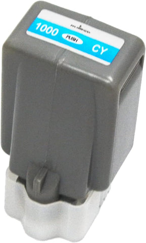 Ink+ PFI-1000 Cyan Ink Cartridge Pigment Compatible with Canon PFI-1000 PFI-1000C 0555C002 imagePROGRAF PRO-1000 1 Pack (Cyan)