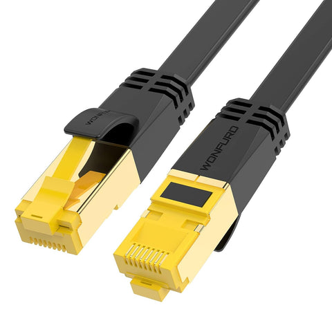 Flat Cat 8 Ethernet Cable for Rj45 Connectors Ethernet Cord Internet Router Wire Cable for Ethernet Adapter LAN Cable Gaming High-Speed Ethernet-Cable Ethernet Patch WiFi Ps4 Cable (15 ft Cable)