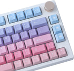 JOMKIZ PBT Keycaps, 129 Keys Dye Sublimation Cherry Profile Keycaps with 6.25U Spacebar Colorful Clouds Keycap Set for Cherry MX Switches ISO/ANSI Layout Mechanical Keyboards