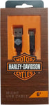 Harley Davidson Merchandise 9533 6' Harley Davidson Micro USB Braided Cable