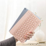 XHC Universal Bluetooth Keyboard for Tablet - Computer Accessories Compatible with MAC, Windows, Android, Notebook, Mobile Phone for Travel Business (Pink)