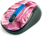 MIGHTY SKINS MightySkins Glossy Glitter Skin for Logitech M325 Wireless Mouse - Pink Roses | Protective, Durable High-Gloss Glitter Finish | Easy to Apply, Remove, and Change Styles | Made in The USA