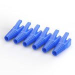 100pcs RJ45 Cat7 Cat8 Cat6a Cat6 Cat5 Connectors Caps Covers Ethernet Cable Plug Strain Relief Boots OD 5.5-7.5mm Blue