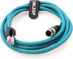 ZBLZGP Industrial Camera Ethernet M12 8 Pole A-Code RJ45 Ethernet Cat-6 Shielded Cable for Cognex DMR200 500 ISM1400 (2M)